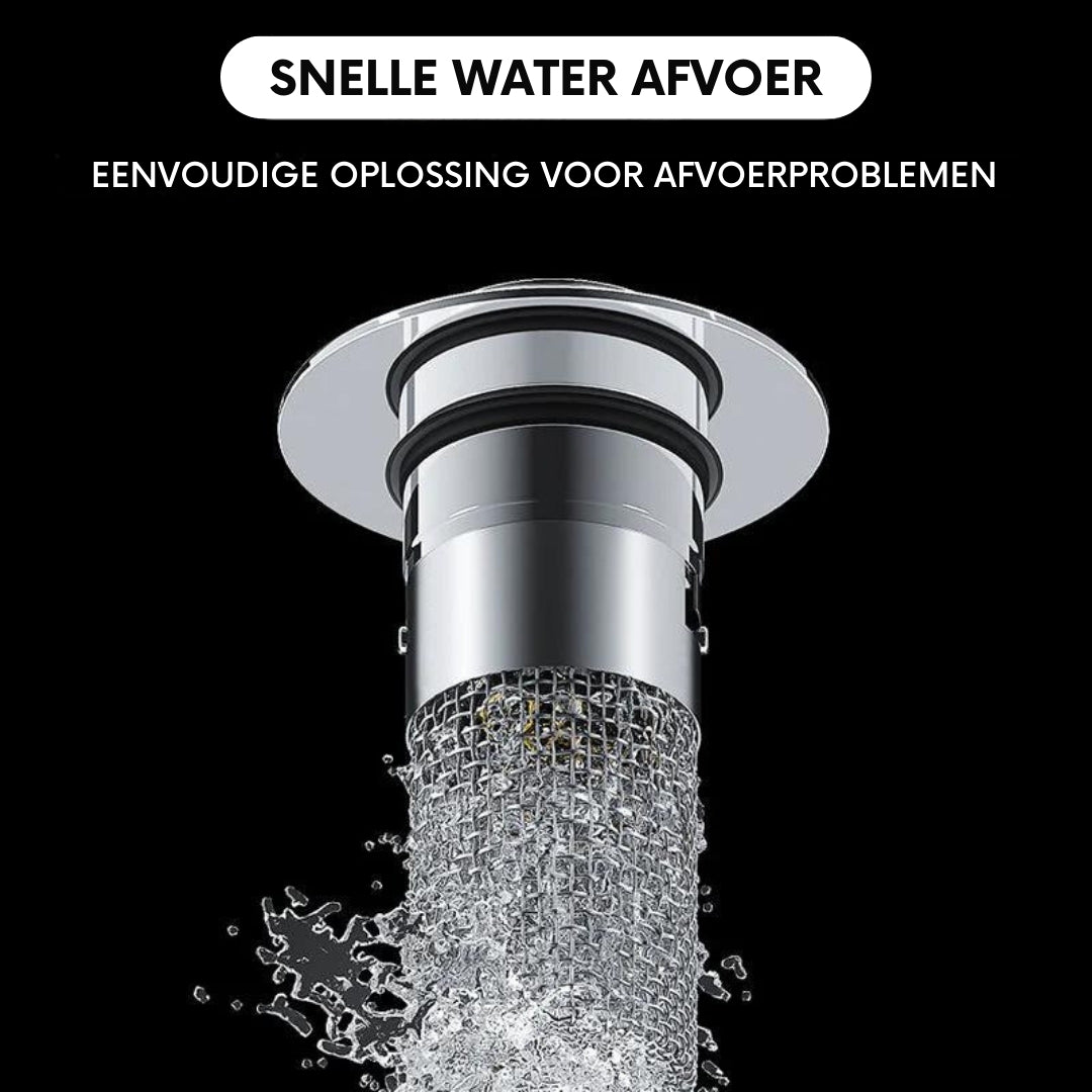 SuperFlow™ - Roestvrijstalen afvoer met ingebouwde filter