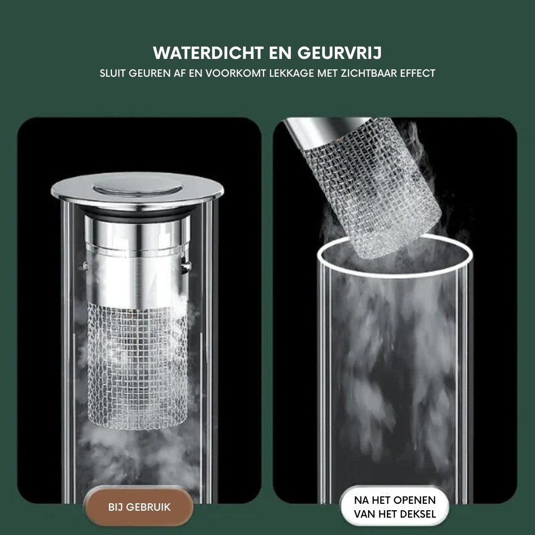 SuperFlow™ - Roestvrijstalen afvoer met ingebouwde filter