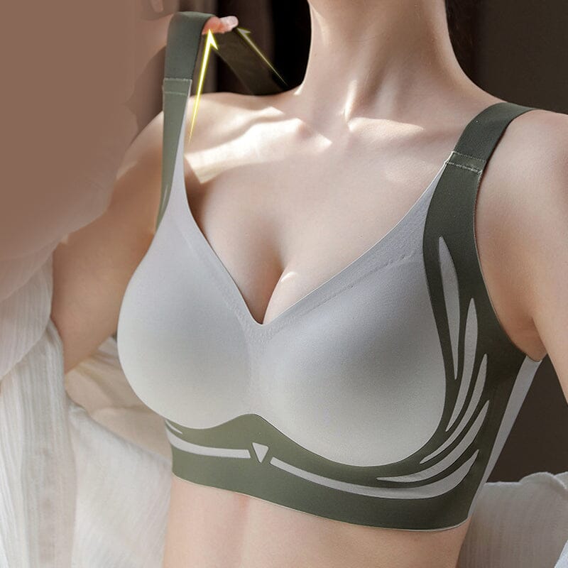 Soutien-gorge push-up sans fil liftant et anti-relâchement