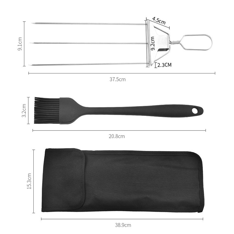 Halfautomatische roestvrijstalen barbecuevork