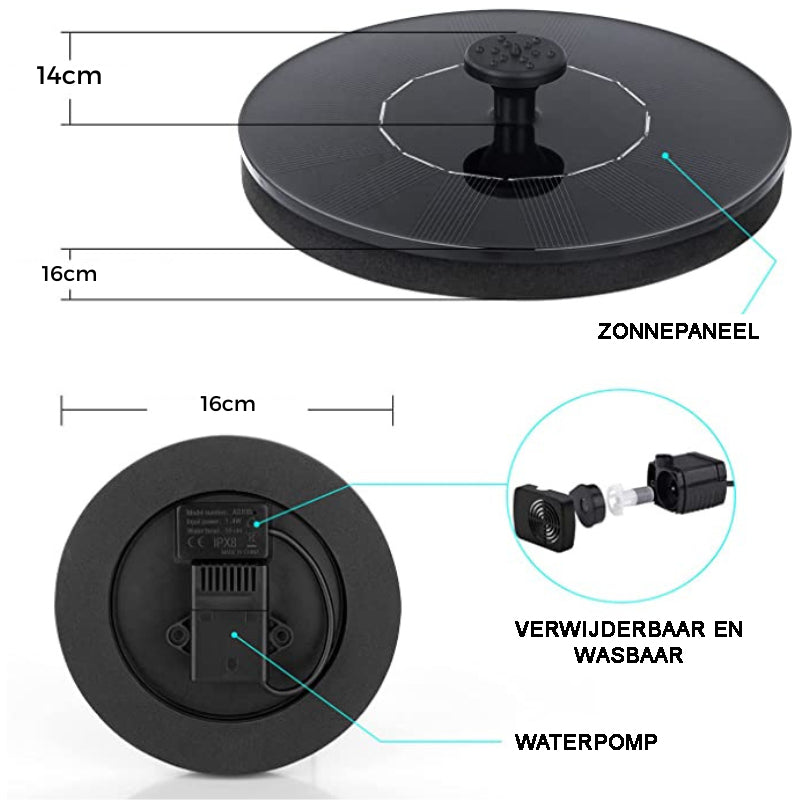 SolarSplash™ - Zonne-energie Fontein