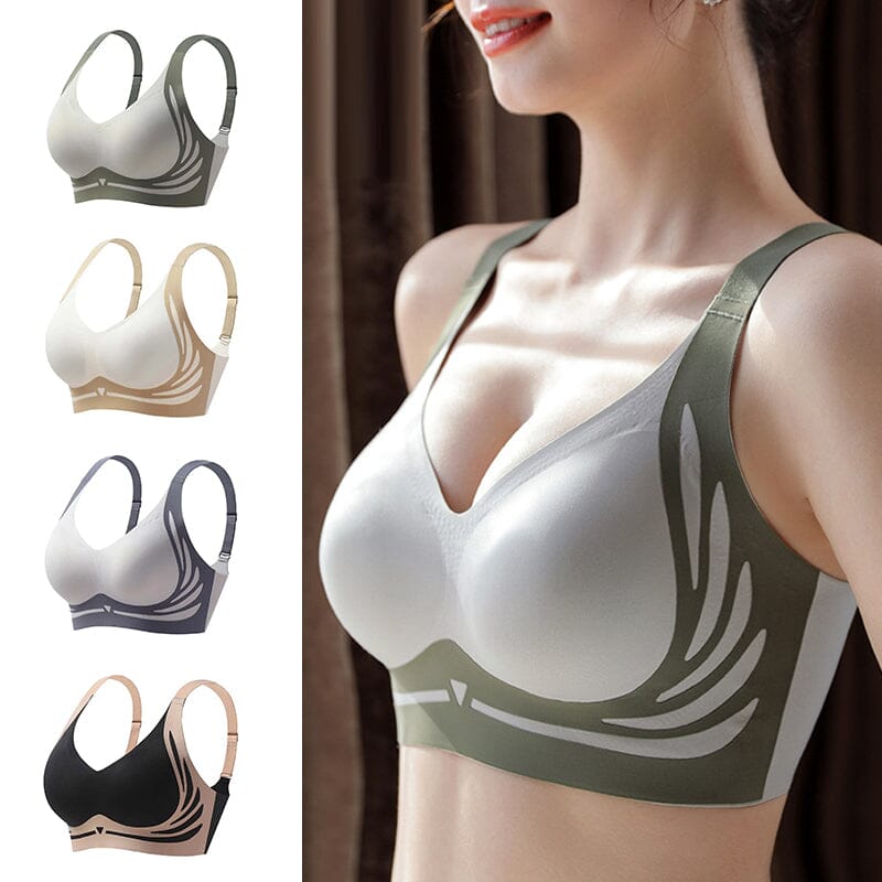 Soutien-gorge push-up sans fil liftant et anti-relâchement