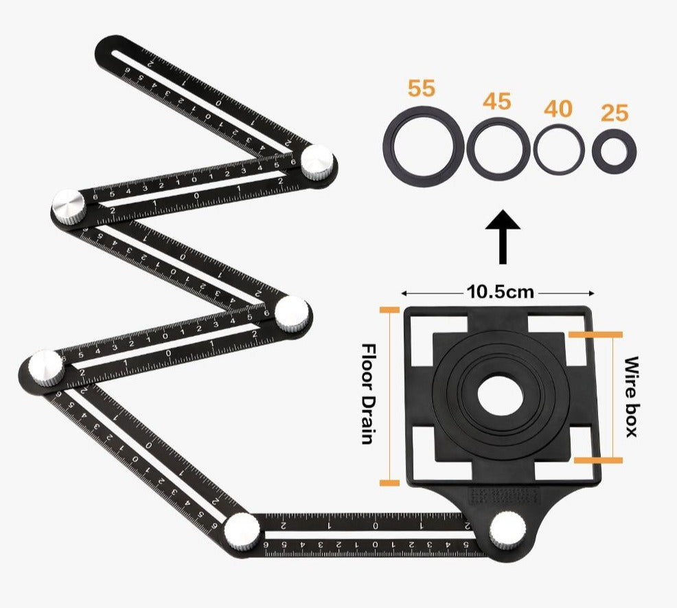 6-kantige Aluminiumlegering Hoekmeetgereedschap