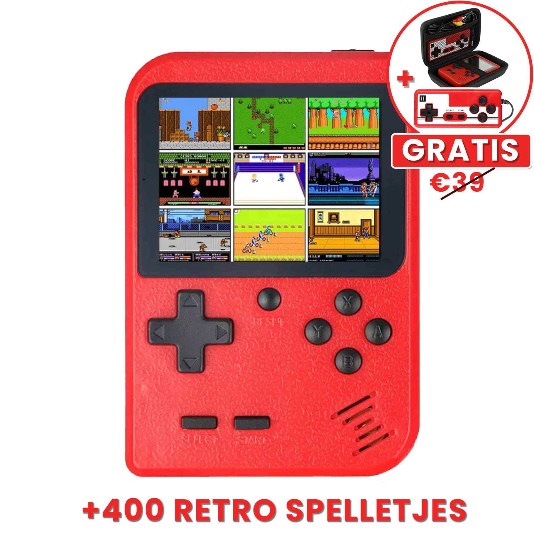 PocketPixelPal™ - Draagbare Spelconsole met 400+ Klassieke Games