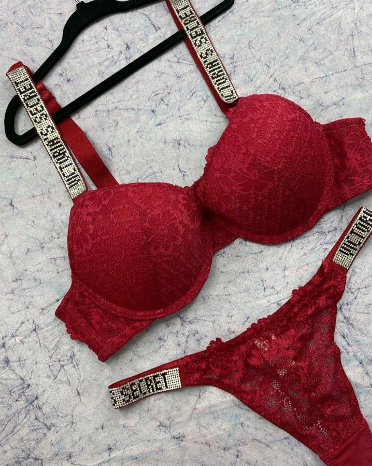 VS Angel's - Lingerie Glitter Strap Set