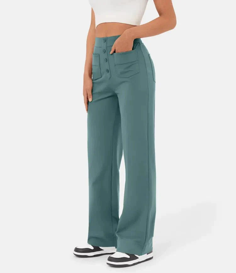 ChicWaist™ -  High-Waisted Elastische Casual Broek