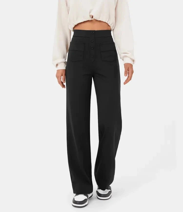 ChicWaist™ -  High-Waisted Elastische Casual Broek