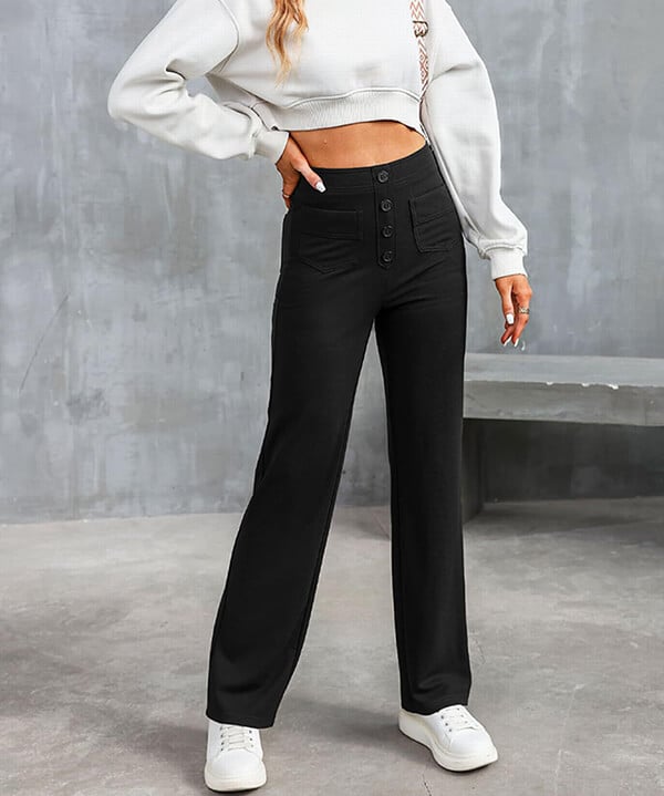 ChicWaist™ -  High-Waisted Elastische Casual Broek