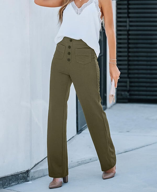 ChicWaist™ -  High-Waisted Elastische Casual Broek