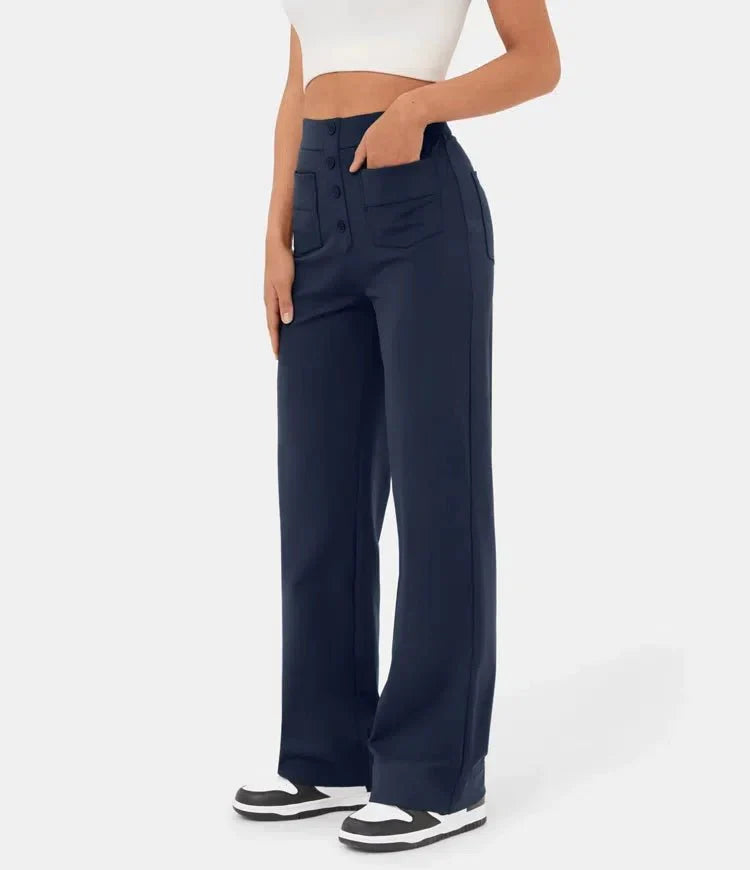 ChicWaist™ -  High-Waisted Elastische Casual Broek