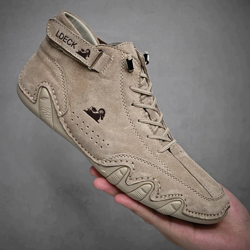 Ultra-bequemer, rutschfester Barfußschuh aus echtem Leder (unisex).